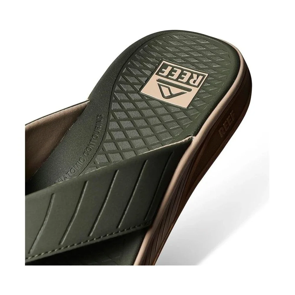 Reef The Deckhand CJ5728 Flip Flop Sandals Men's 8 Olive Water Friendly DAB130